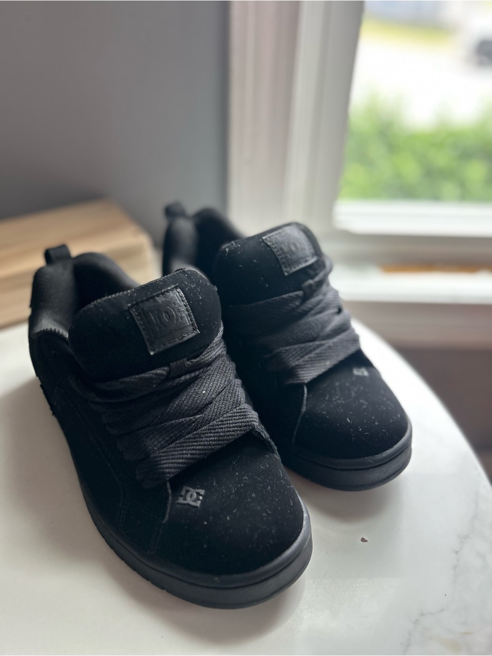 DC Kids Black Low-Top Skate Sneakers
